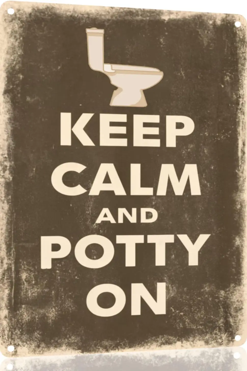 Metal Tin Retro Sign Keep Calm And Potty On Metal Poster Metal Poster Funny Wall Art Bathroom Hanging Decor Home Decor Funn sign