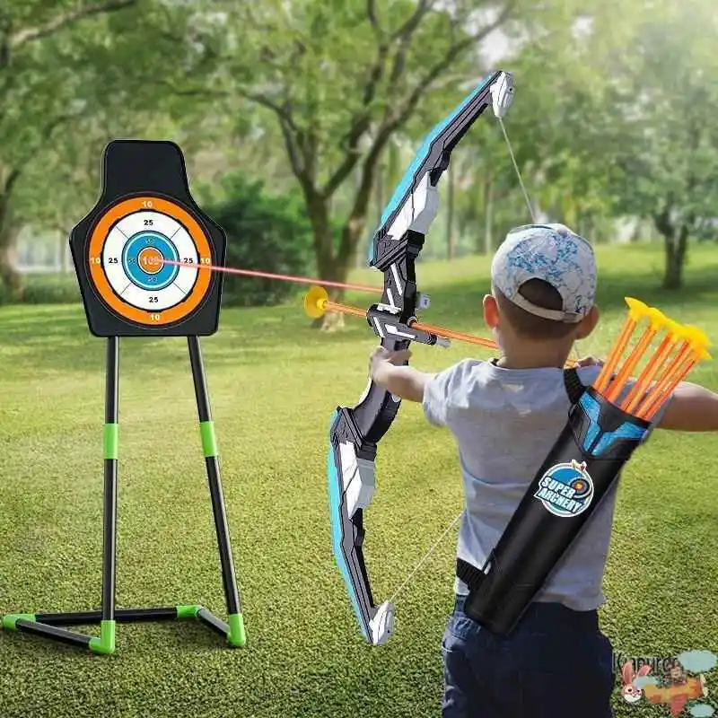 children's-archery-toy-set-outdoor-shooting-professional-slingshot-sports-equipment-boy's-arrow-firing-toy-bow-and-arrow-set