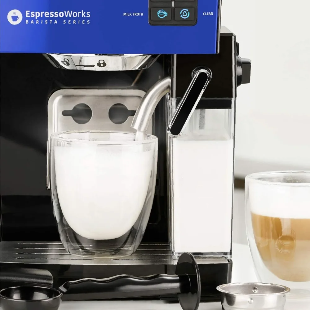 Machine à expresso et à cappuccino avec un bouton, 19 bars, ensemble de 10 pièces