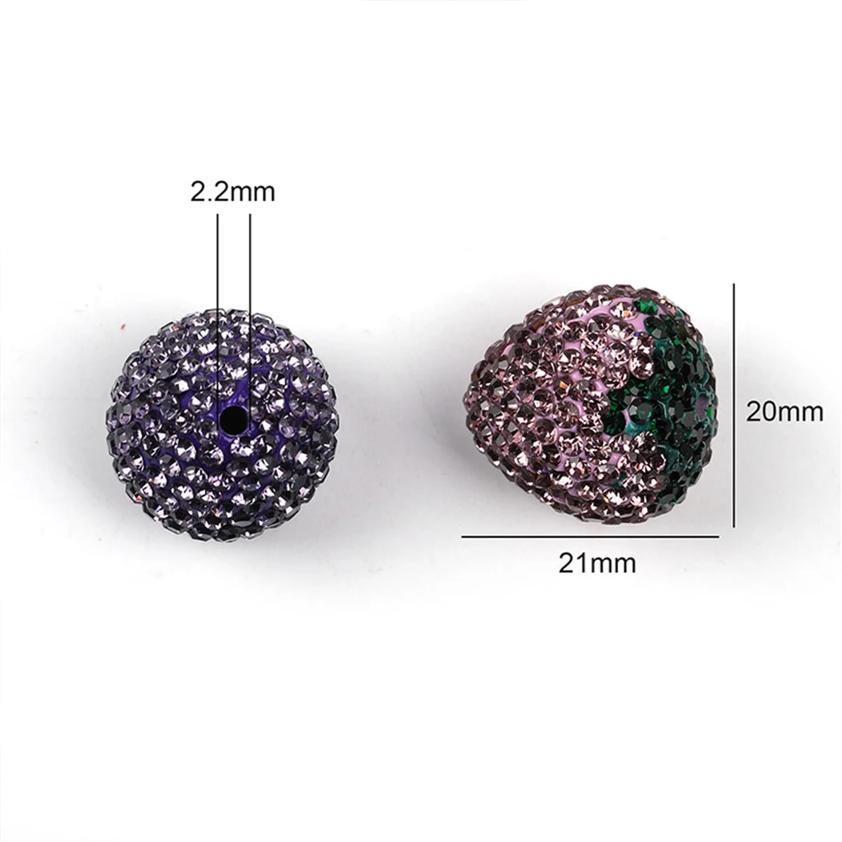 ST51 1Pcs Heavy Industry Strawberry Clay Ball Western Region Princess Nepal Beads DIY Beaded Pen Phone Chain Jewelry Accessories