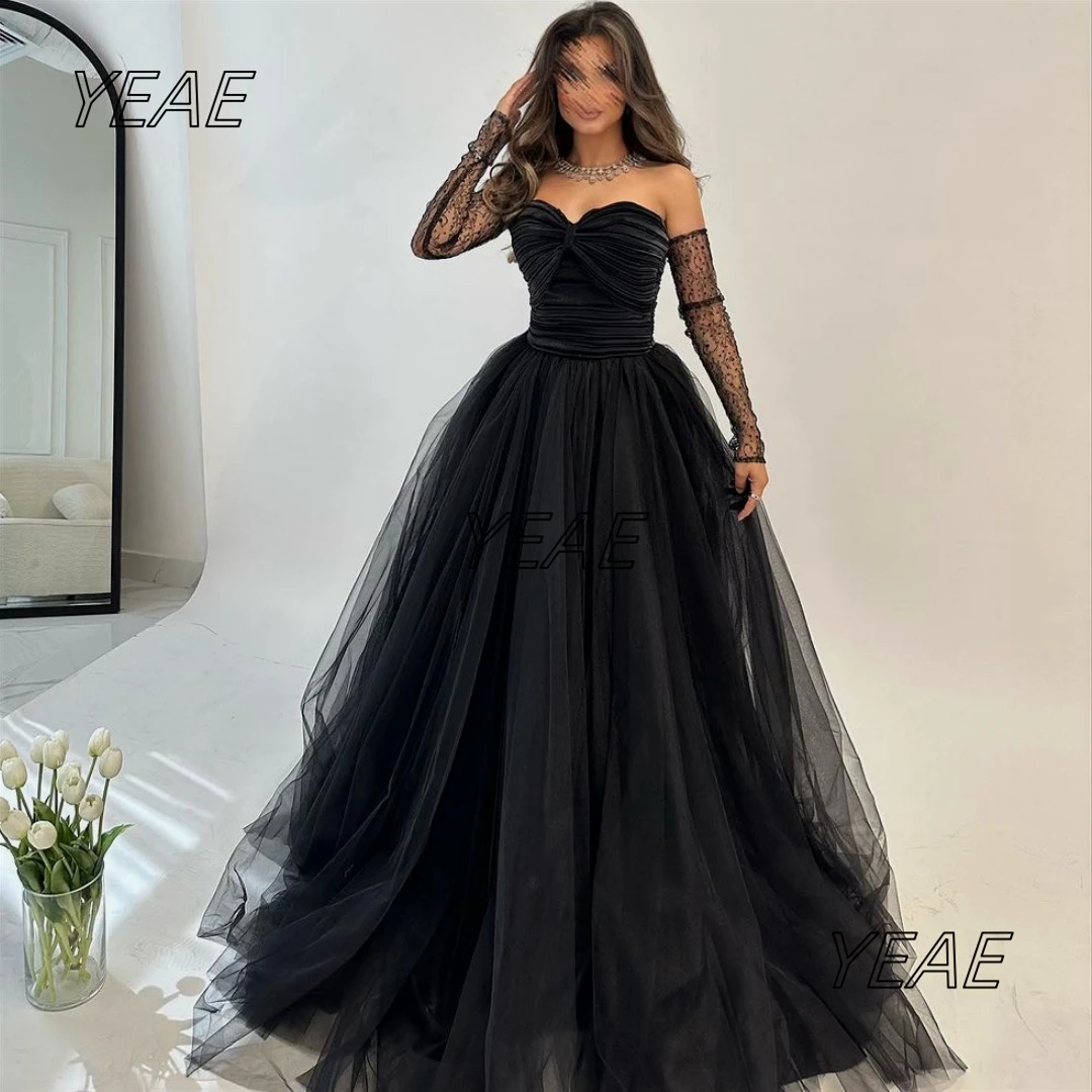 

Santorini Prom Dresses Long Sleeves Ruched Sweetheart Customized Dress for Special Events Zipper Back Bride Wear Wedding Party