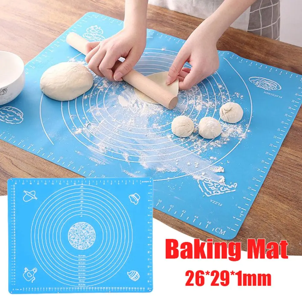 Cut Mat Durable Cooking Kitchen Flour Rolling Silicone Pastry Rolling Mat Kneading Dough Pad Bakeware Liners Baking Mat