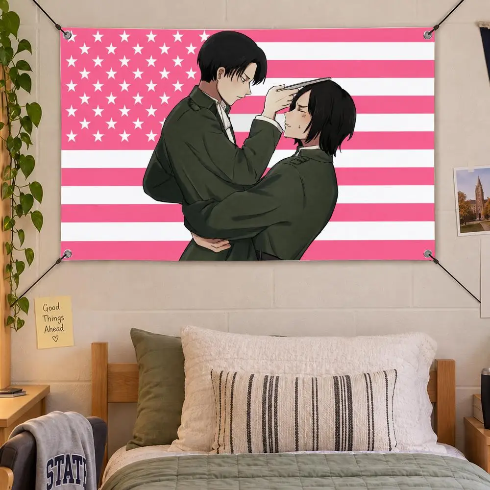 Anime Action Attack on Titan Flags Decorative Flag Banner Indoor Bedroom Dorm Gaming Room Wall Party Club Decor Fan Gift