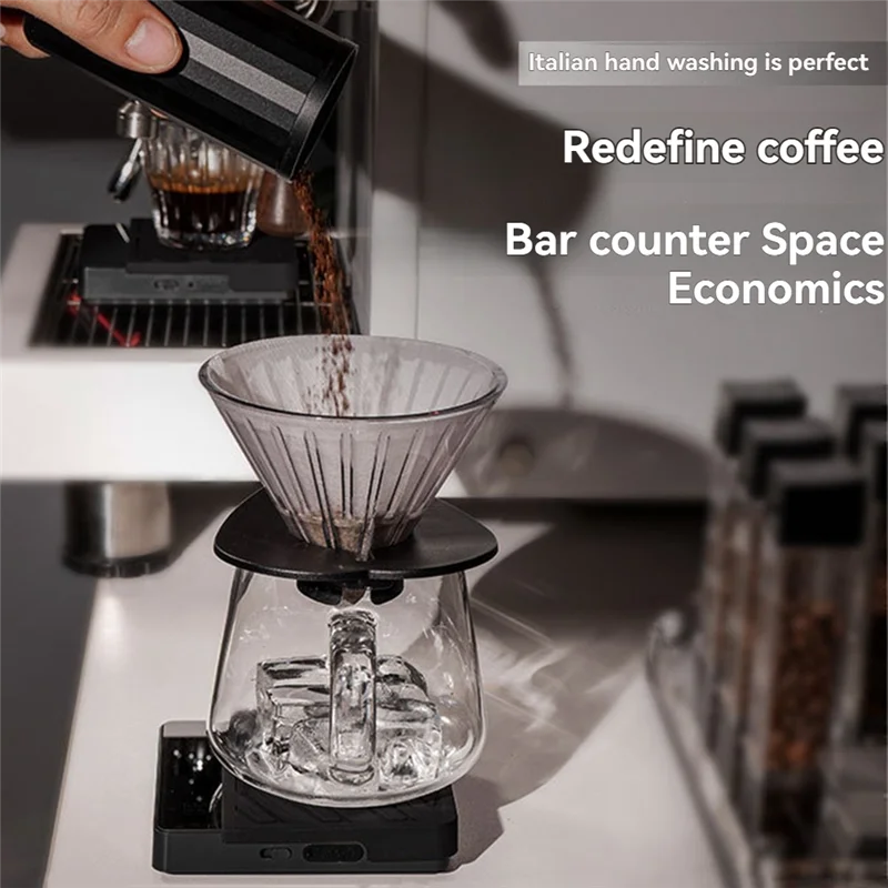 TAIGH-Electronic Hand-Brewed Coffee Scale/Smart Powder-Water Ratio Flow Rate Monitoring Scale/Coffee Measurement Tool