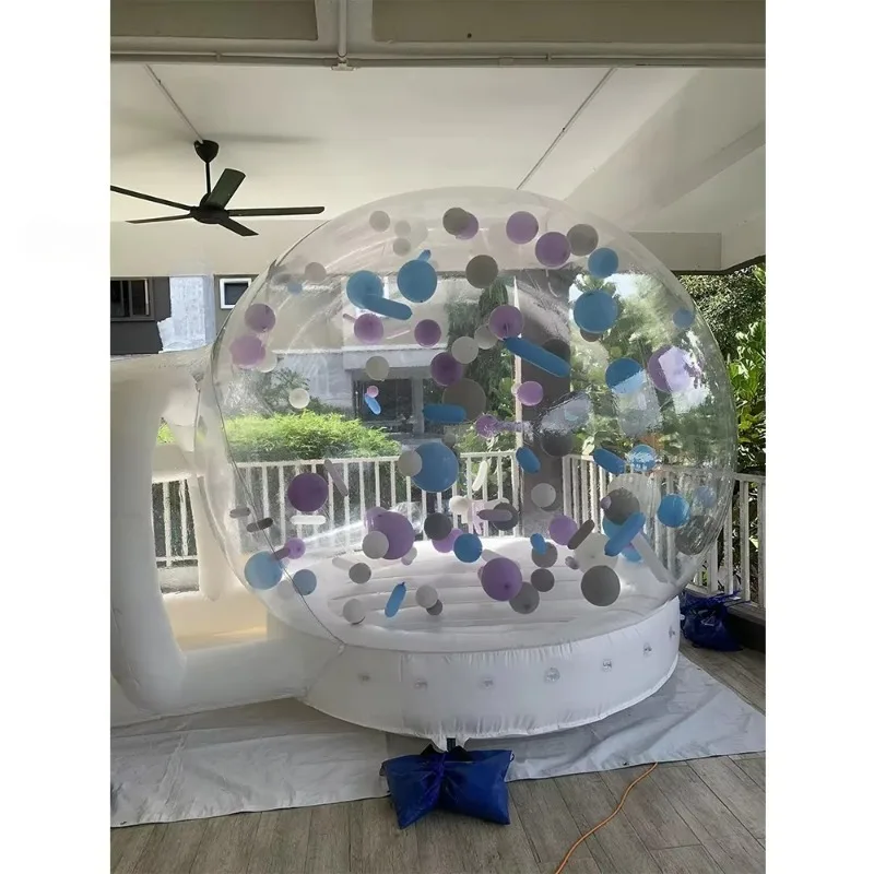Mini White Wedding Indoor Outdoor Children's Play White Inflatable Stargazing Bubble Tent