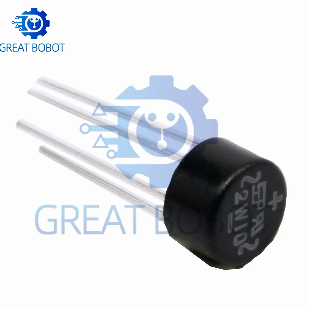 2W10 Circular Silicon Bridge Rectifier 2A 1000V Single Phase Full-Wave Rectifier Module