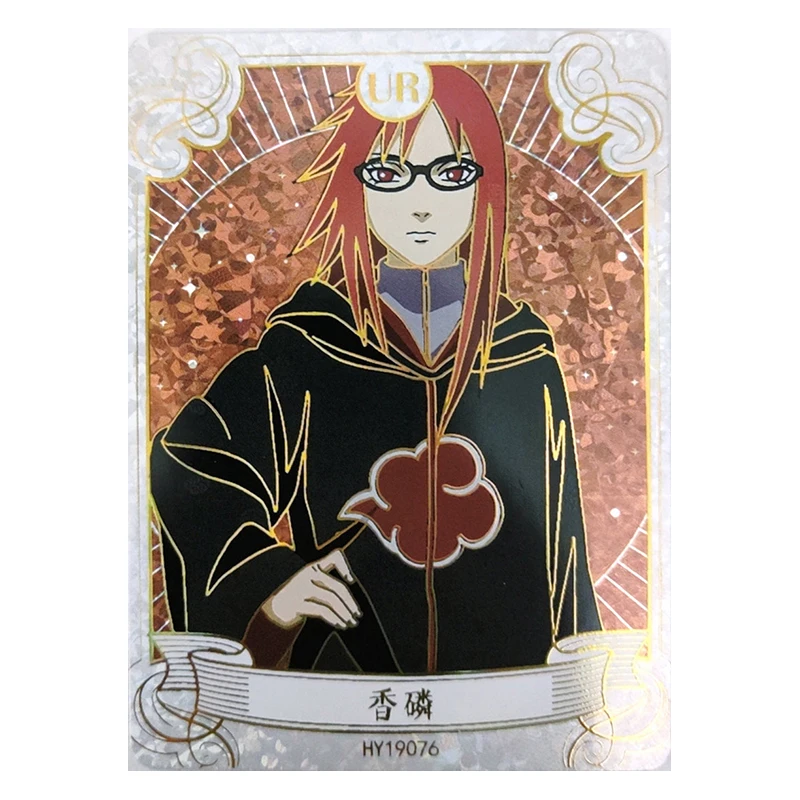 Anime NARUTO Rare Sasori Karin Orochimaru Itachi Kakuzu Pain Obito Konan Deidara Game UR Collectible Cards Birthday Toy Gift