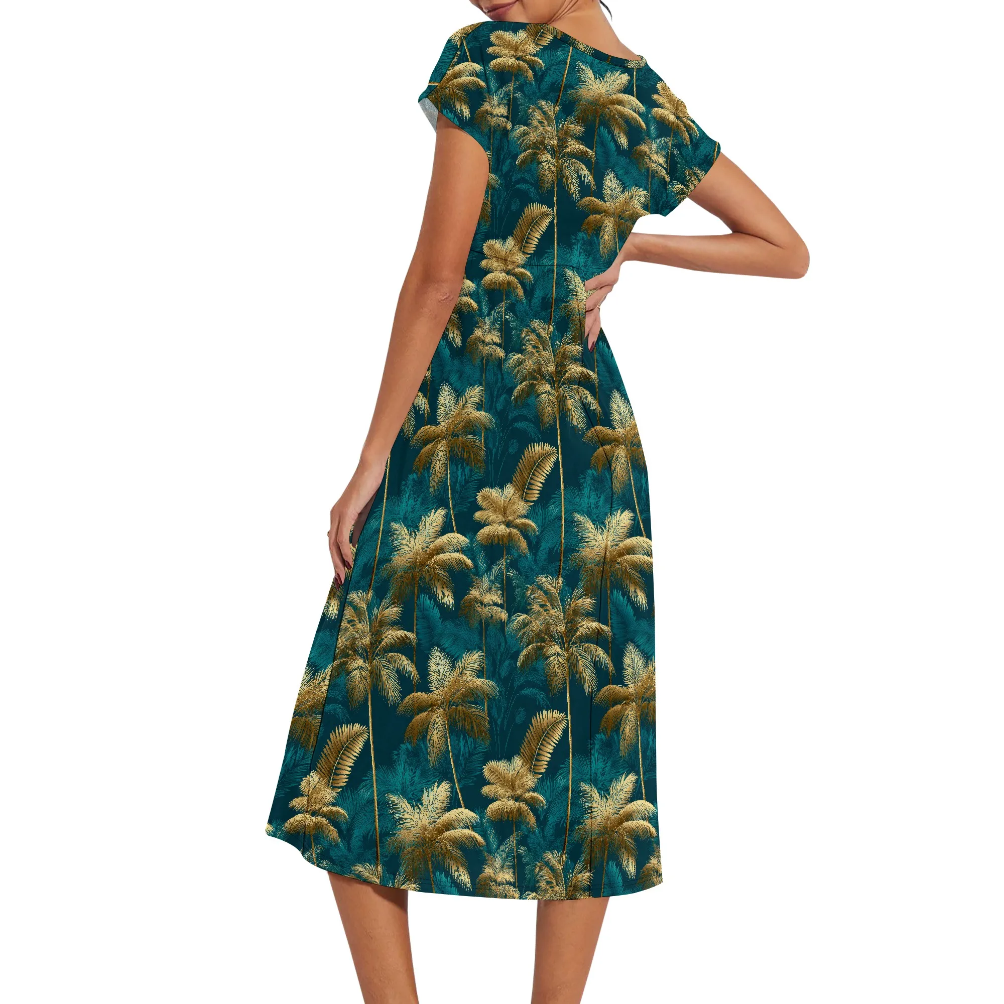 Robes t-shirt décontractées d'été pour femmes, couverture à manches courtes, robe ample de plage