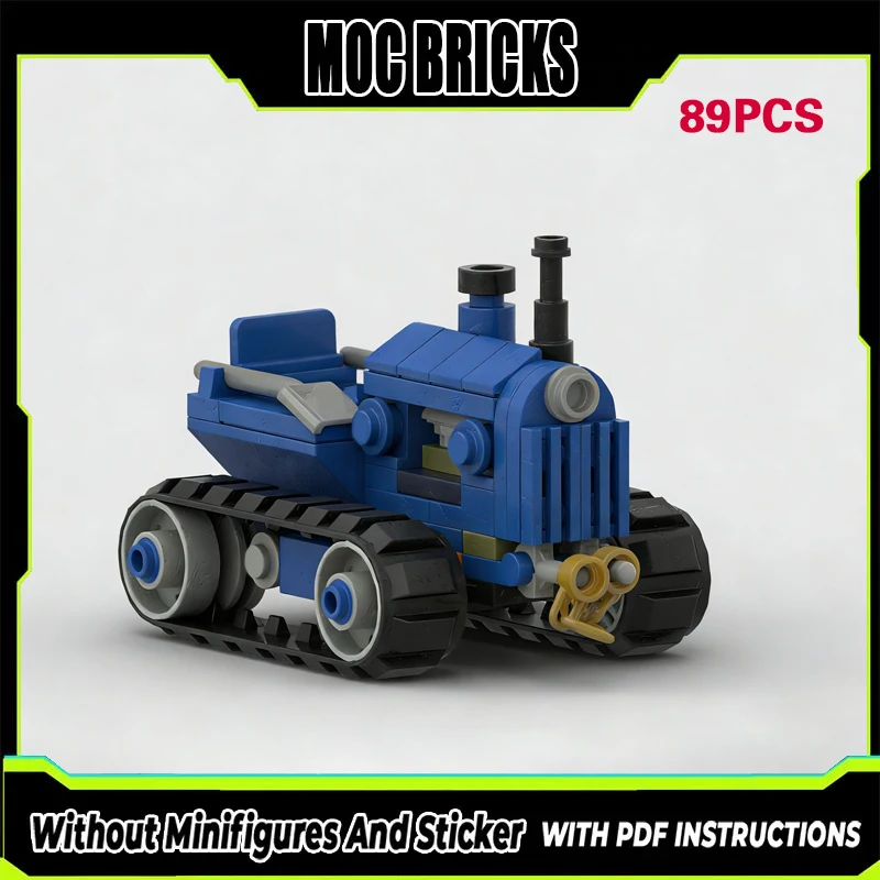 

Конструктор MOC: Модель городского автомобиля, классический старинный гусеничный трактор, модульная технология, подарки, праздничный набор для сборки, детские игрушки