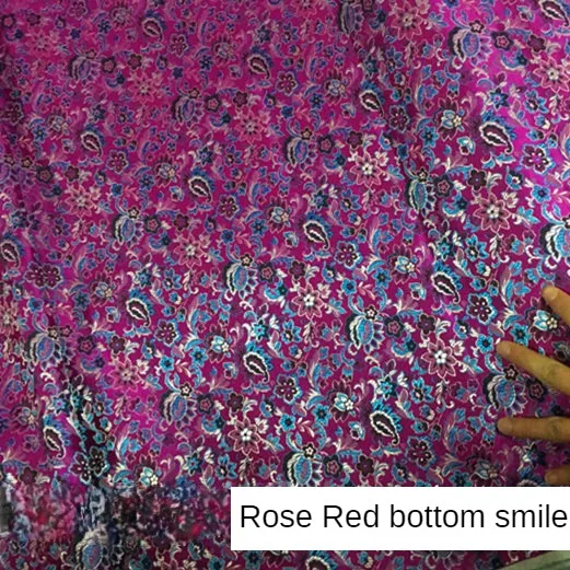 High-grade Flower Pattern Jacquard Fabric Brocade Smooth By Meter for Skirts Hanfu Sewing Plain Summer Printed Cloth Comfortable