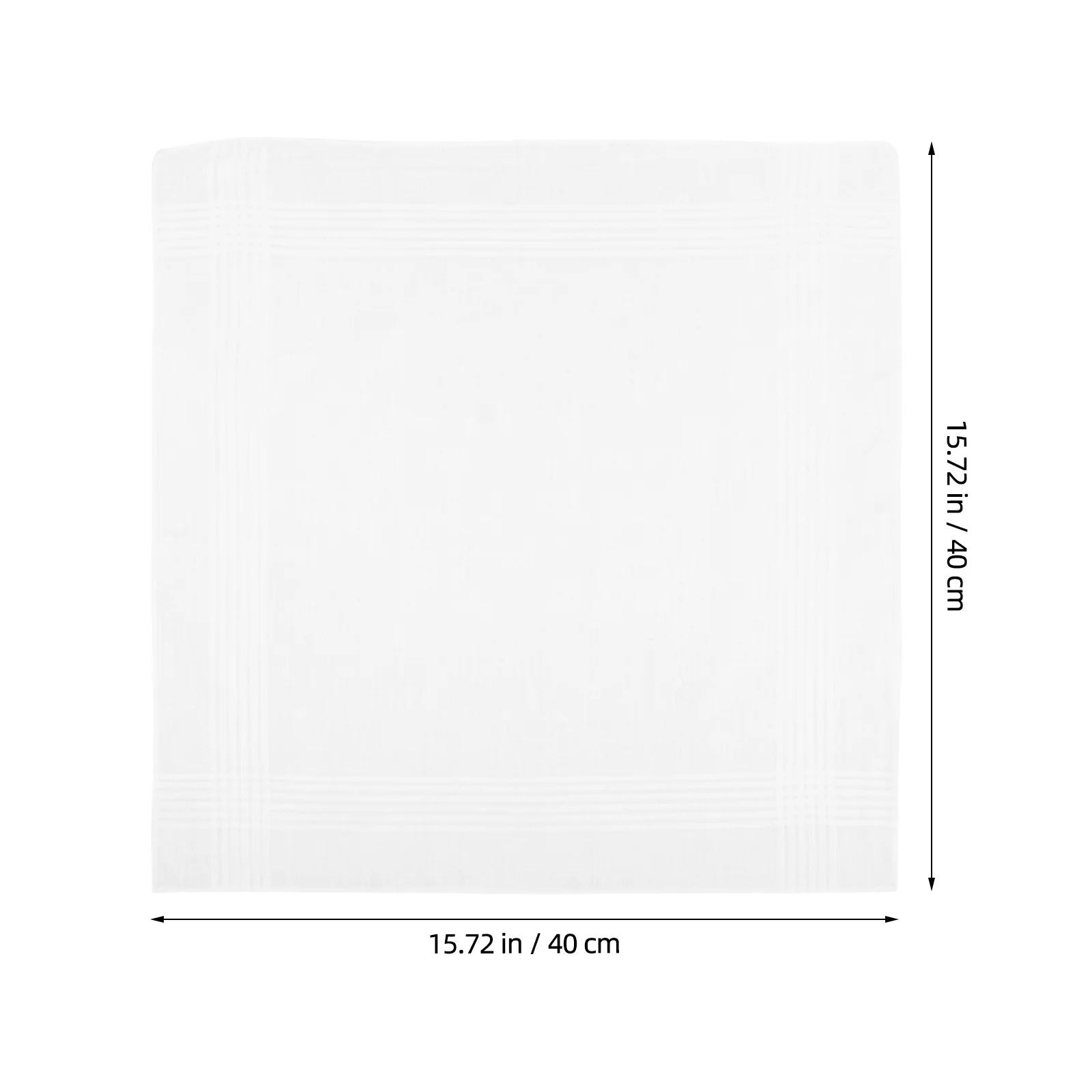 12pcs 남성용 손수건 40Cm 흰색 면 스트라이프 격자 무늬 패턴 비즈니스 정장 착용을위한 다목적 포켓 스퀘어 재사용 가능