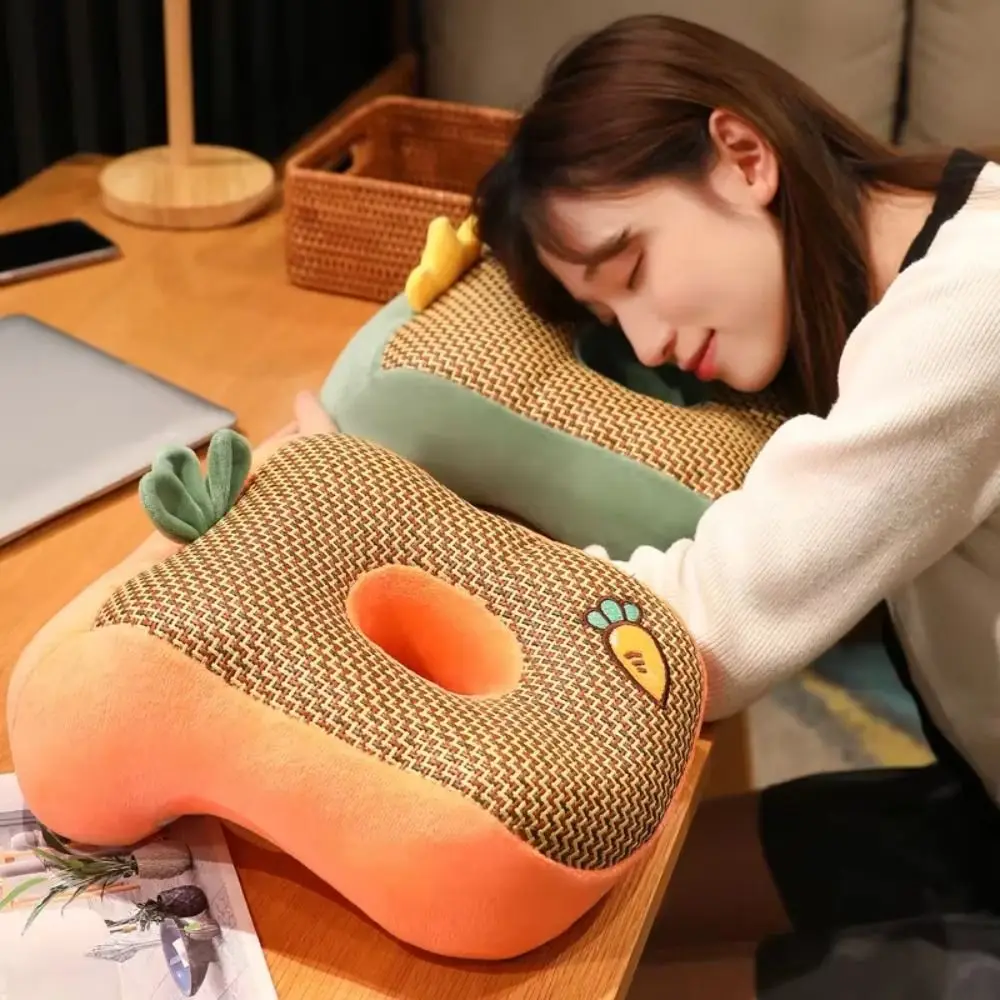 

Cool Mat Summer Nap Pillow Double-sided Stuffed Office Plush Pillow Cartoon Hand Hold Cute Animal Neck Pillow Room Decoration