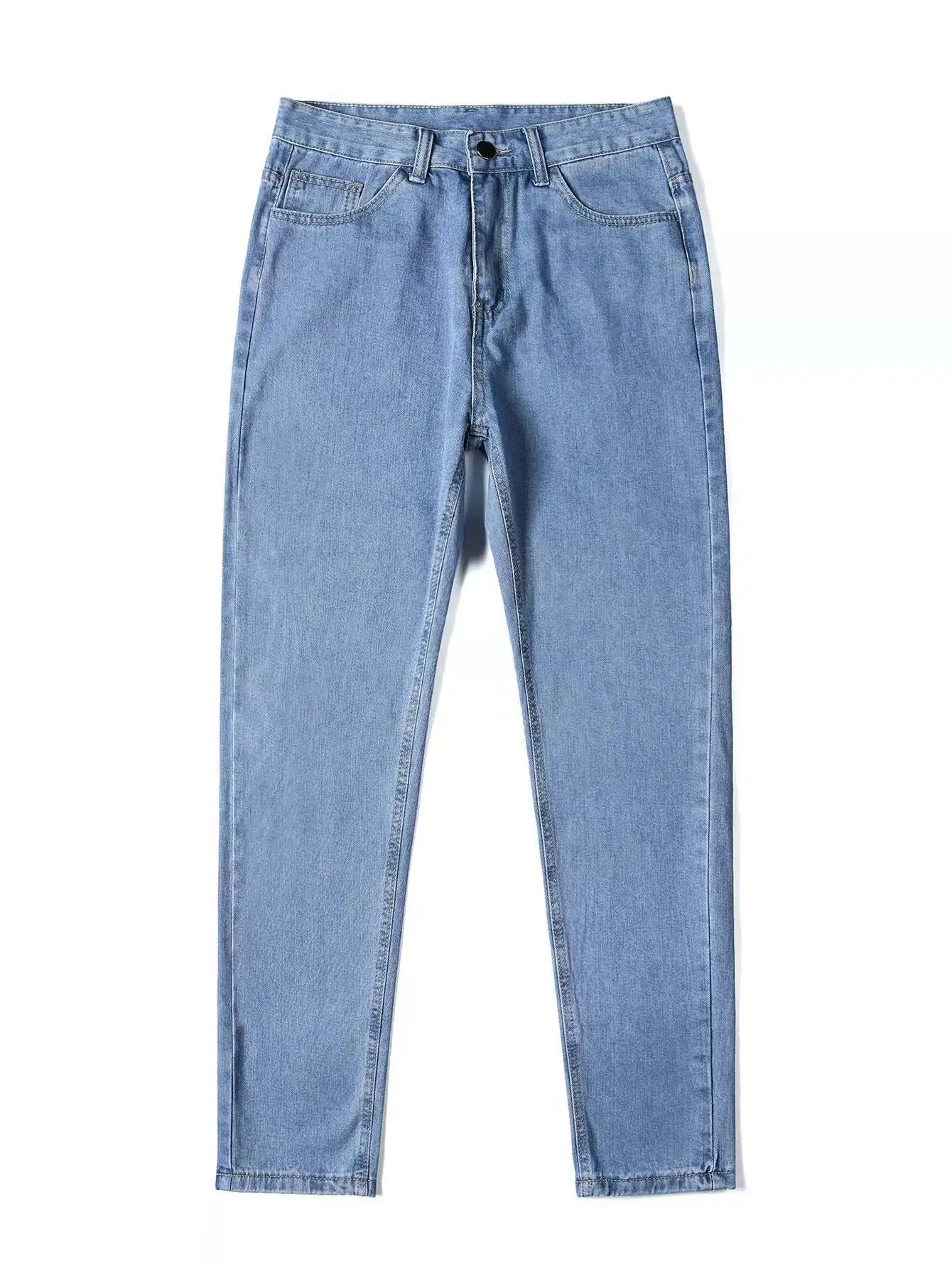 2025 New Business Men's Jeans Casual Straight Stretch Fashion Classic Blue Black Work Denim Trousers Male Brand Clothing S-3XL - Image 5