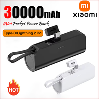 Xiaomi Mini Capsule Wireless PowerBank 30000mAh Large Capacity Portable Fast Charging External Battery For iPhone Type-c 2025New