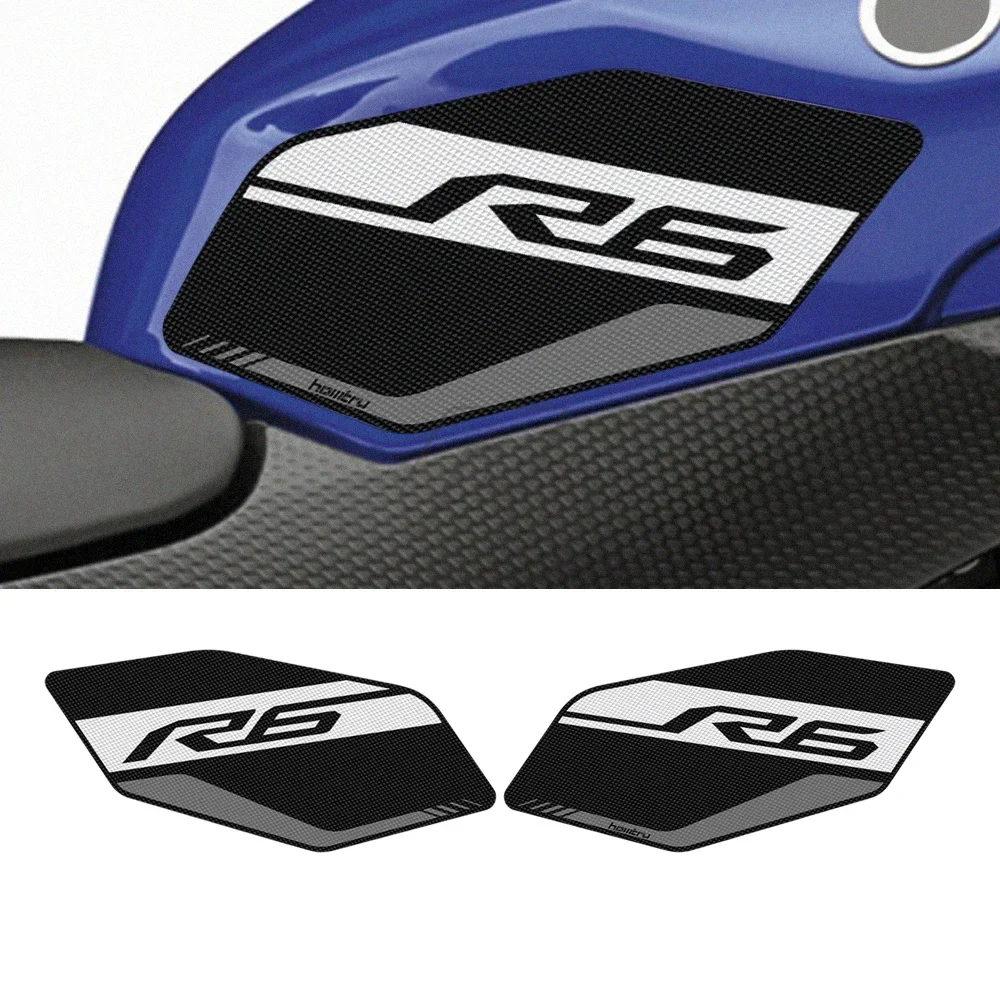 Motorcycle Side Tank Pad Protection Knee Grip Mats For Yamaha YZF R6 2008-2016 2009 2010 2011 2012 2013 2014 2015 Sticker