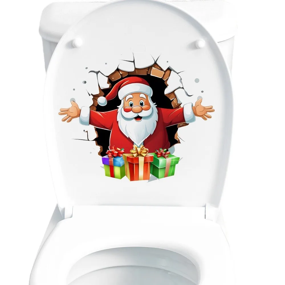 New Pendant Xmas Sticker Ornament Navidad Natal New Year Gift 2026 Christmas Toilet Sticker Merry Christmas Decoration for Home