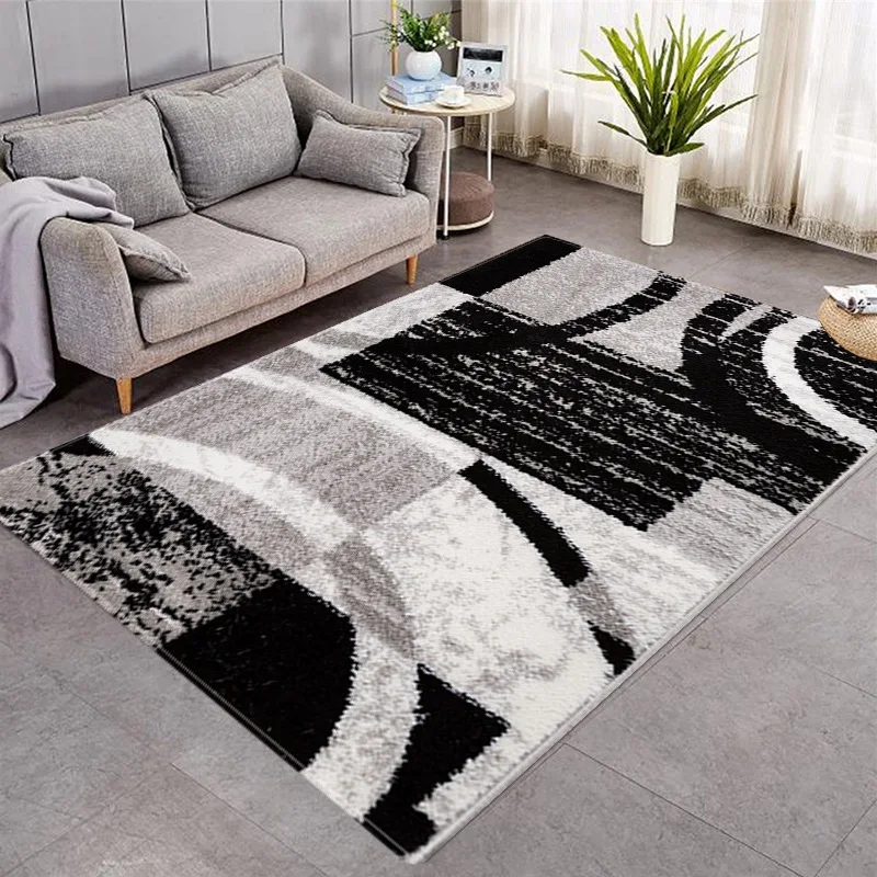 VIKAMA Modern Minimalist Printed Ultra-Fine Sand Carpet For Luxurious Living Room Sofa Coffee Table Pad Office Rug Home Decor