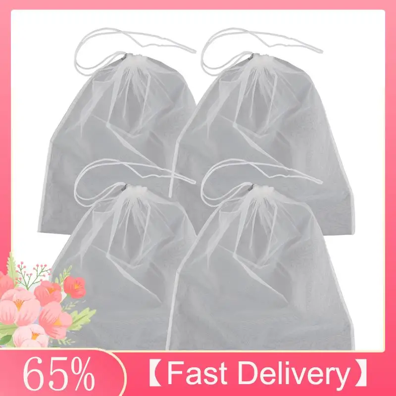 

A61Z Deals 4 Pack Brew Bags -Reusable Mesh Bag For Fruit Cider Grape Wine Press Drawstring Straining Brew In A Bag 38X42cm