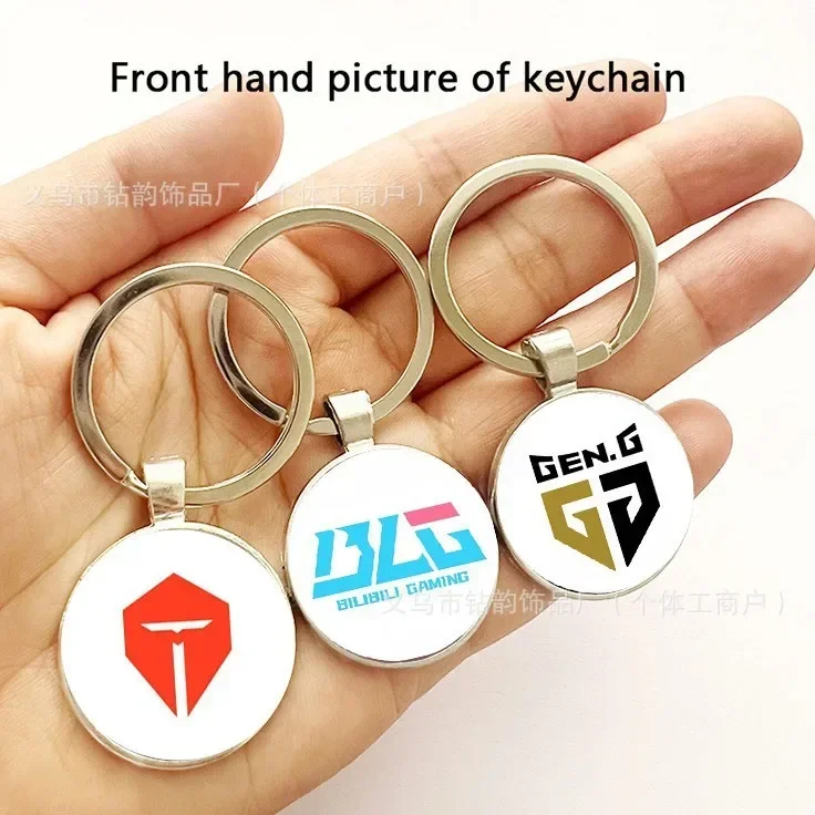 League of Legends T1 BLG HLE Popular Game Peripherals Top Eight Teams in The Global Finals Team Logo Keychain Backpack Pendant