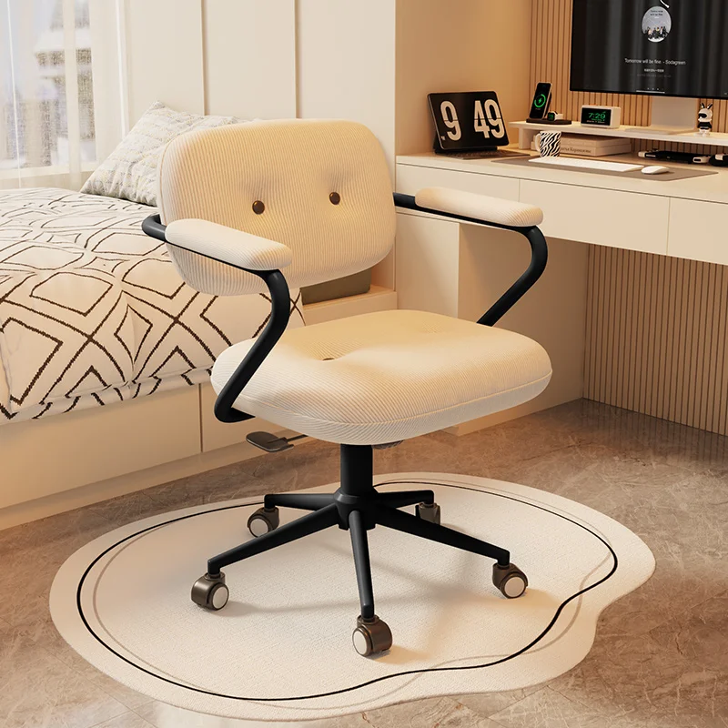 

Vanity Dresser Office Chair Throne Swivel Backrest Ergonomic Office Chair Wheels Comfortable Arm Silla Oficina Home Furniture