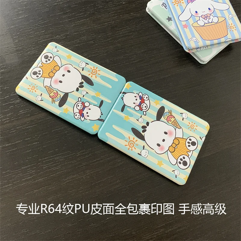 Miroir cosmétique portable rectangle double face pour femmes, Hello Kitty, Kuromi Melody Cartoon Girls, miroir pliant, petit cadeau