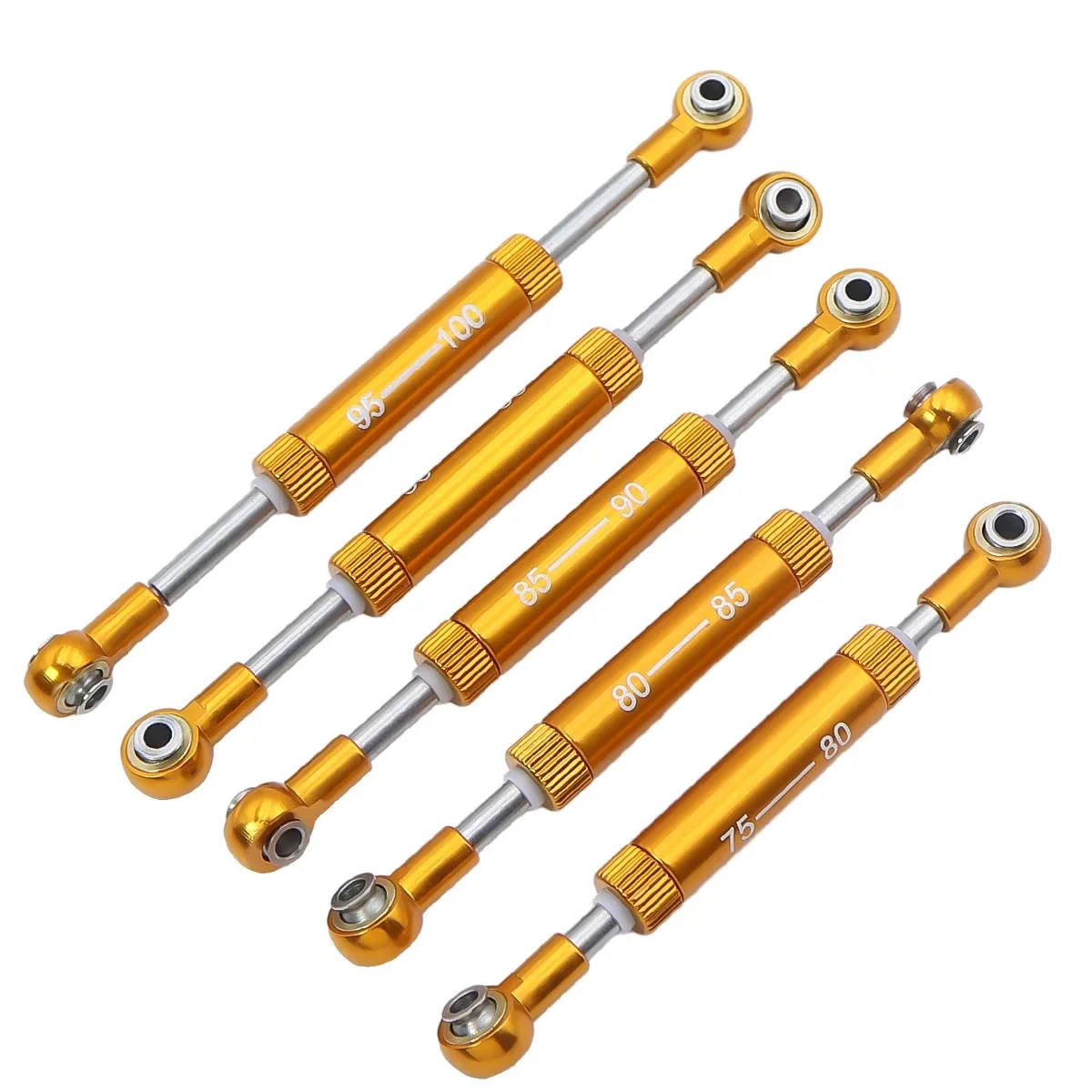 Metalowe drążki kierownicze, regulowane drążki serwo do 1/10 Axial SCX10 TRX4 90046 D90 RC Crawler, części zamienne do tuningu.