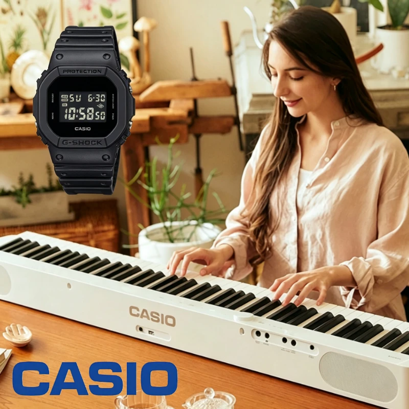 Casio G-SHOCK DW-5600UBB Full Black Digital Watch Men Shock Resistant 200M Waterproof Square Sports Wristwatch LED Backlight