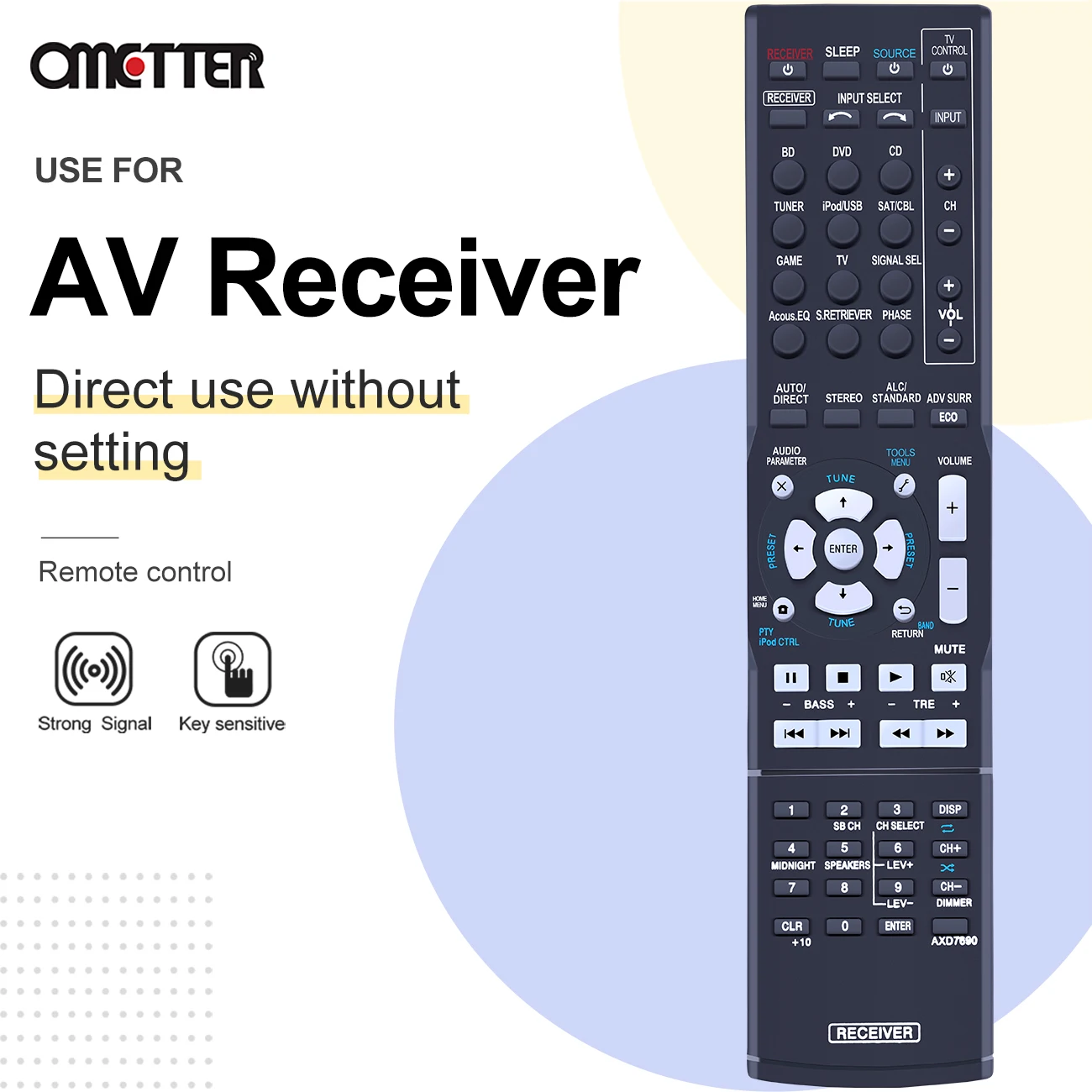 New AXD7690 Remote Control For Pioneer AV Receiver VSX-56TXI VSX-9300TX VSX-523-K