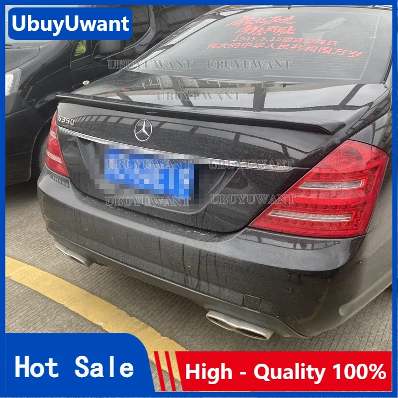 Car Spoiler Wing Glossy Black Refit FOR Mercedes Benz S Class W221 2008-2012 Car ABS Plastic Rear Trunk Boot Wing Lip Spoiler