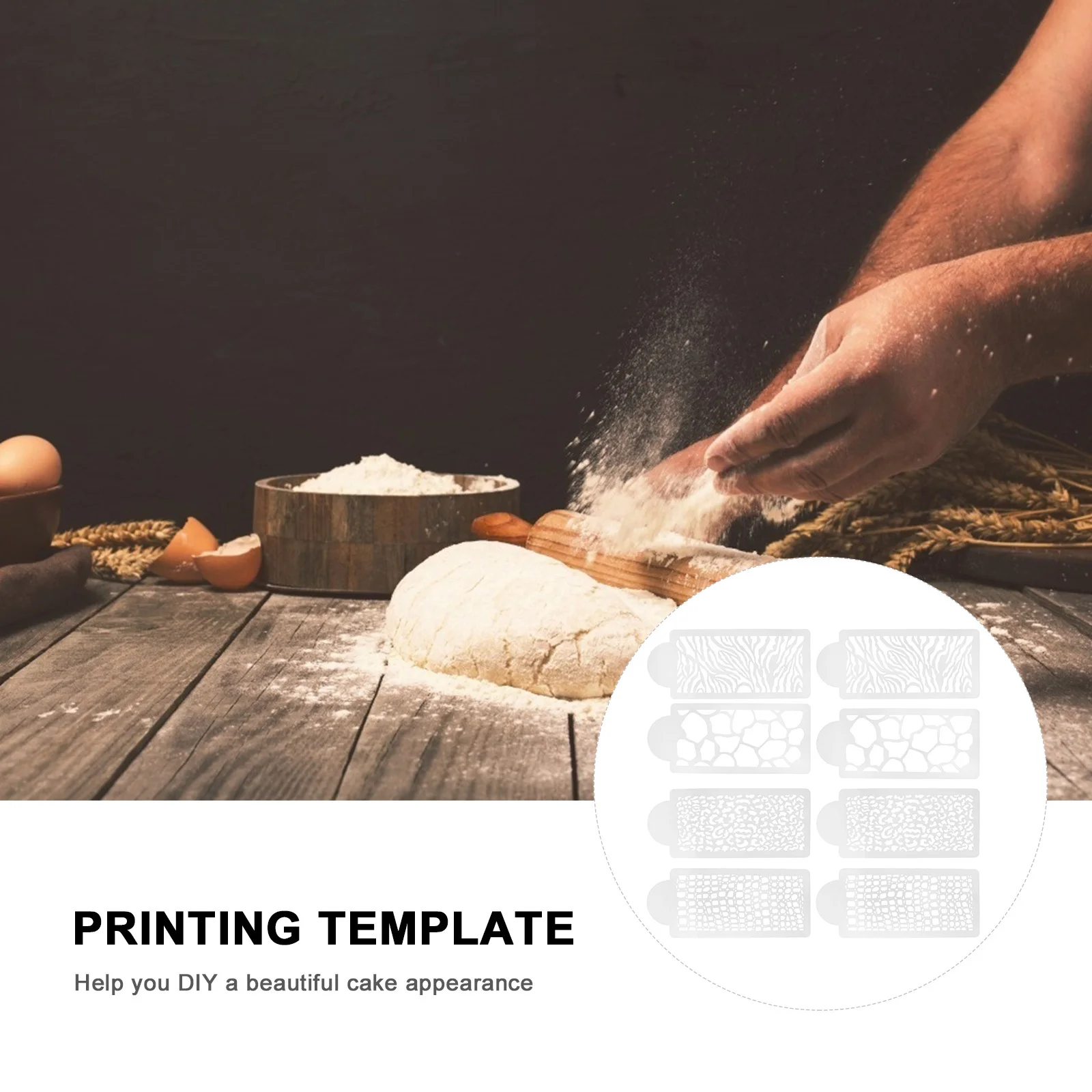 2 set Cake Edging Stencils Assorted Animal Patterns Diy Templates For Baking Cake Decorating Scrapbooking Kitchen