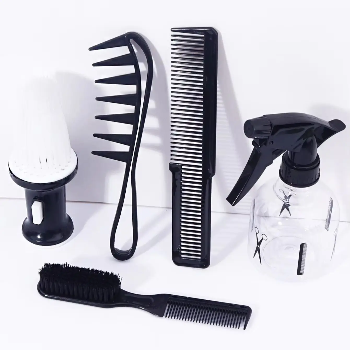 

5pcs professional hair style essential set, with multi-function comb and spray bottle Special for real hair wigs