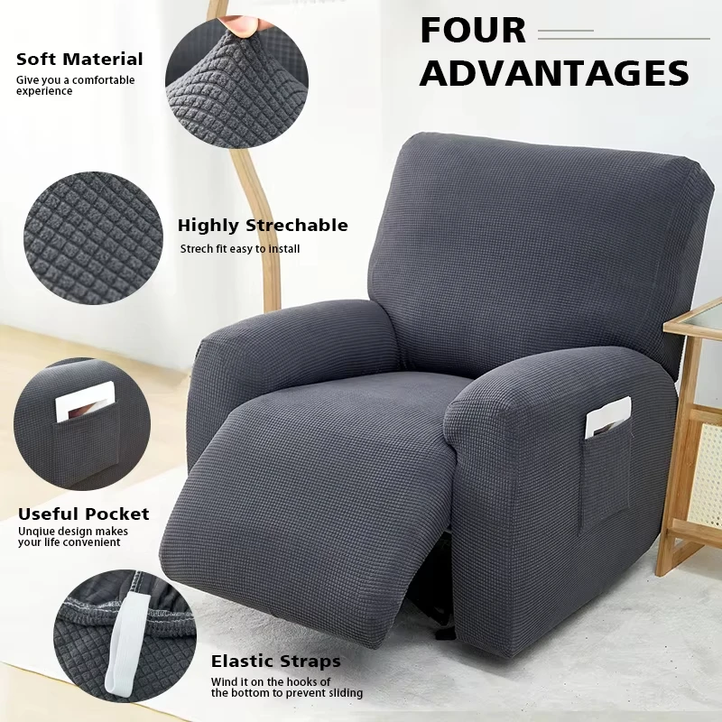 Jacquard Recliner Sofa Cover Stretch Functional Lazy Relax Armchair Covers Jacquard Slipcover Chair Sofa Protector