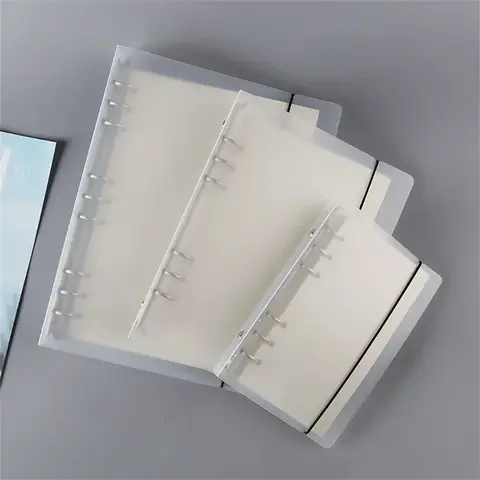 A5/A6A/A7 Transparent Loose Leaf Binder Notebook Cover Zipper Bag Note Book Journal Planner Accessories Stationery Supplie 2030
