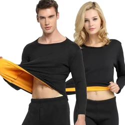 Men Thermal Underwear 2023 New Winter Women Long Johns Fleece Base Layer Sets keep Warm in cold Weather Size L to 6XL