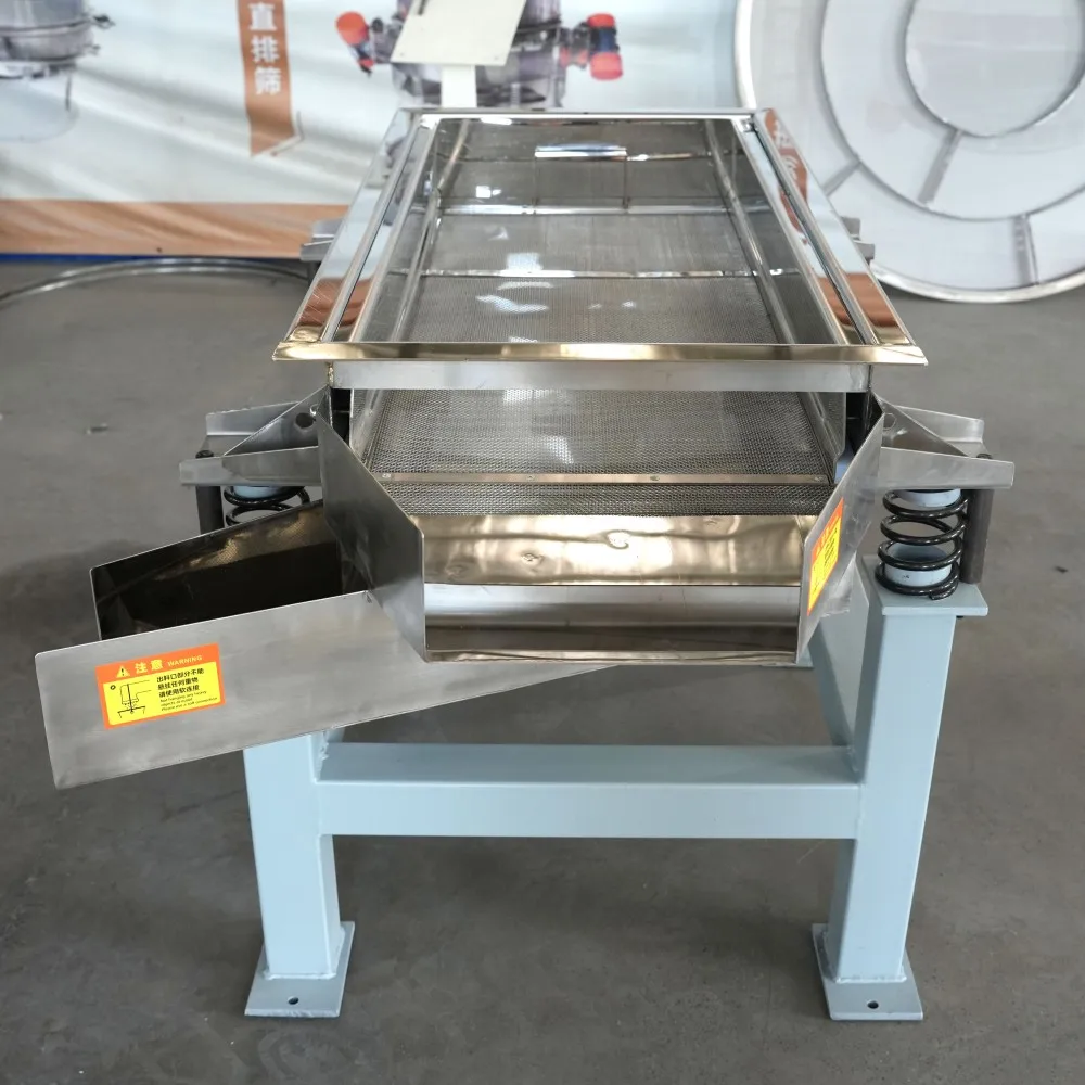 Black soybean linear vibrating screen high efficiency pepper straight vibrating screen vibrating screen screening machine