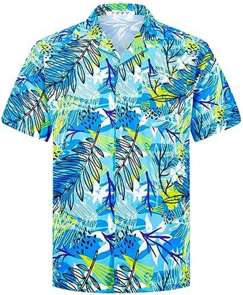 

Summer Hawaiian Men's Floral Shirts Oversized Short Sleeve 3D Print Cozy Shirt Fashion Clothing Casual One Button Tops Blouses