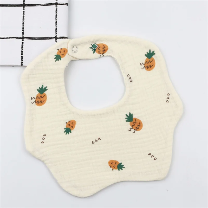 

Детские лепестки типа, 6-слойное хлопковое детское полотенце со слюной, хлопково-марлевый нагрудник с принтом фруктов и ананаса, шарф, подарок для детей