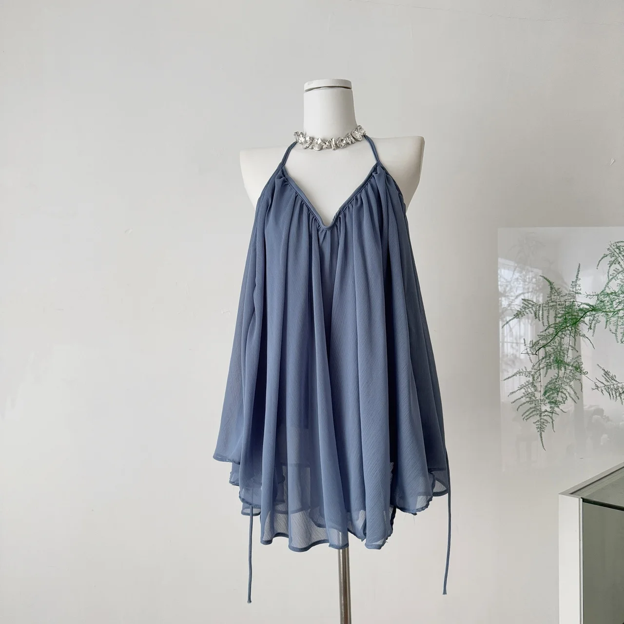 

Summer Women French Vintage Chiffon Halter Top Korean Shoujo Coquette Gyaru Old Money Hot Beach Camisole Vacation Backless New