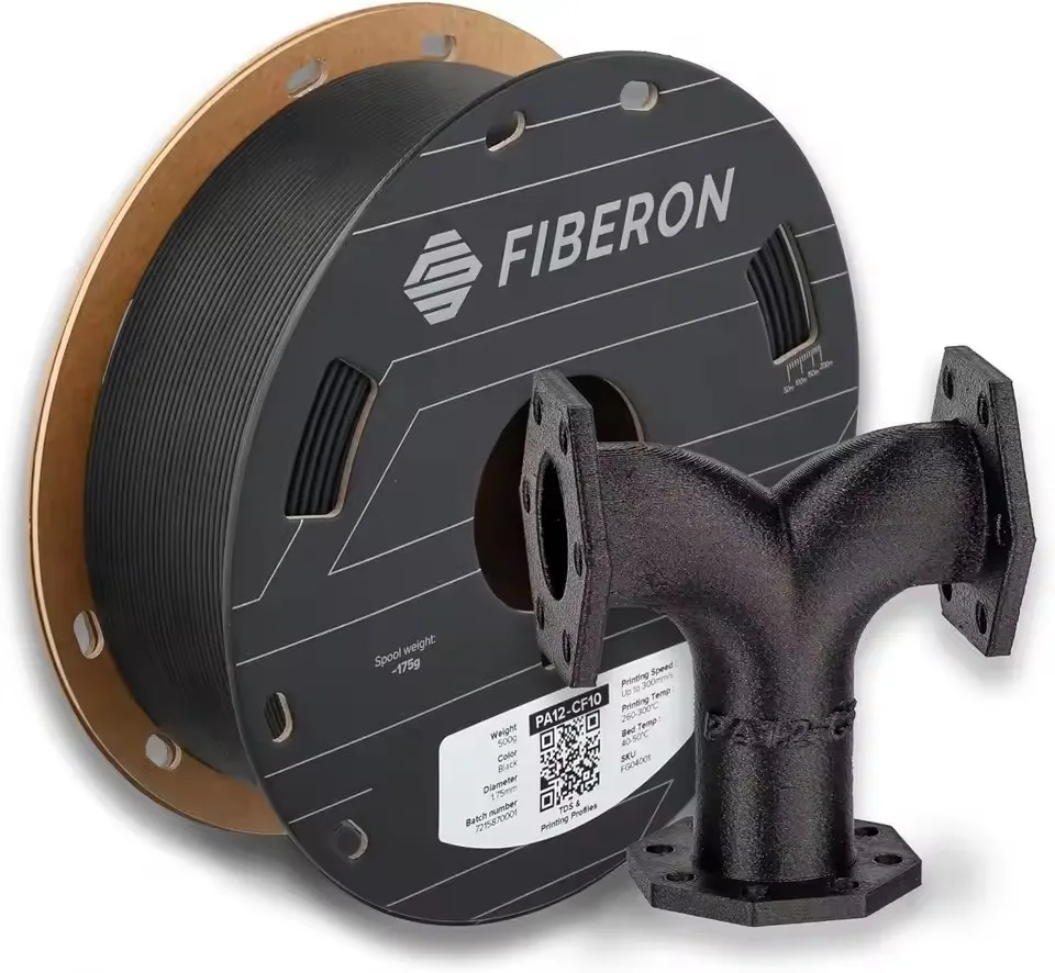 

Филамент Polymaker Fiberon PA12-CF10 из нейлона с 10% углеродным волокном, 1.75 мм, 0.5 кг, высокопрочный инженерный материал для 3D-печати