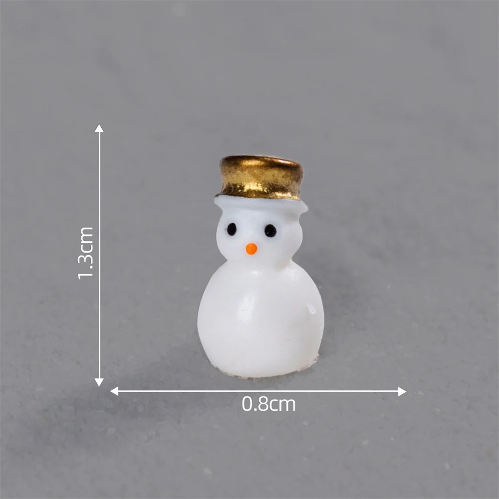 Christmas Snowman Ornament Artistic Miniature Train Set Micro Landscape Decoration Handcrafted Small Train Set For Gift Box