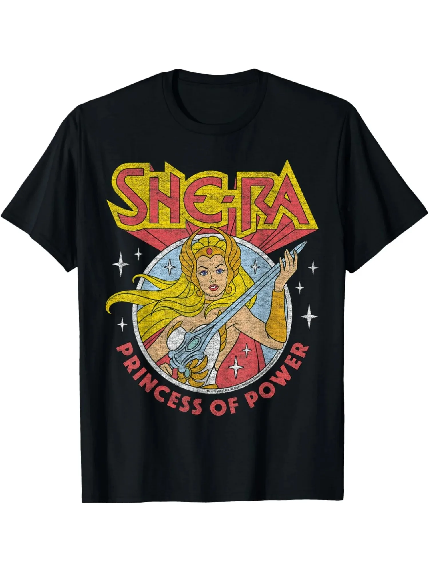 She-Ra-Camiseta con estampado gráfico de princesa del poder para hombre y mujer, Camiseta de algodón con cuello redondo, regalos de moda para fanáticos, Top informal holgado de gran tamaño
