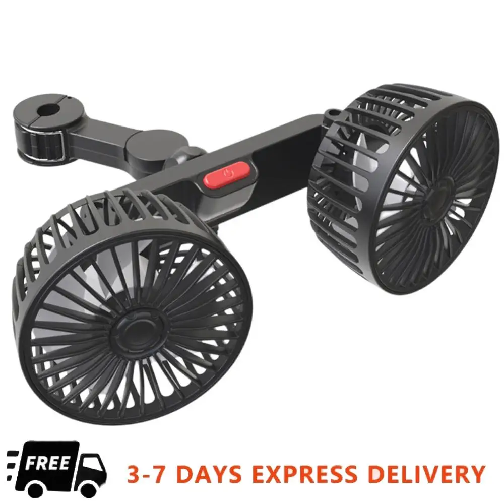 

12 В/24 В охлаждающий вентилятор для спинки автомобильного сиденья, зарядка через USB, автоматический подголовник, вентилятор, вращение на 360 градусов, автомобильный кулер для шеи для автомобиля, внедорожника