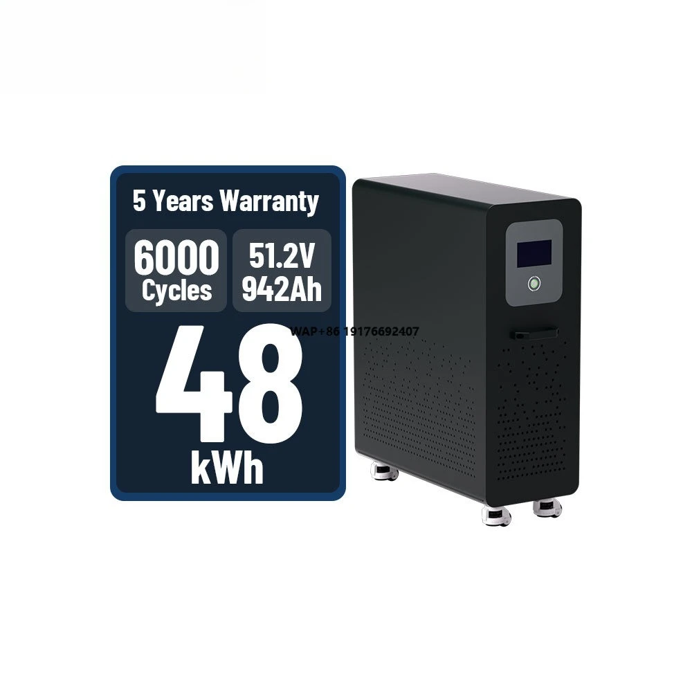 48KWh 51.2V 942Ah Home Energy Storage Battery 6000 Cycles 10KW Lifepo4 Solar Battery Rechargeable Vertical Lithium Battery