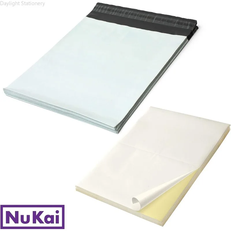 100Pcs/Lot Shipping Envelope Bags Plastic Express Envelope Storage Bags White Color Mailing Bags Self Adhesive Seal Courier Bag