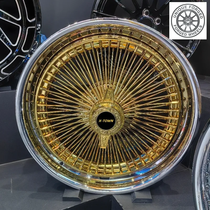 26 Style X‑TOWN Luxury Deep Dish New Wire Rims 20 22 24 Inch Spokes Standard Forged Aluminum Alloy Wheels Finish 5 Year Warranty