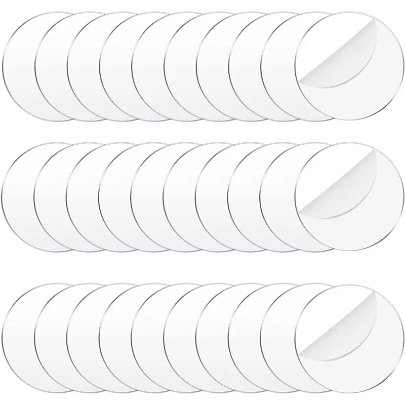 Paquete de 30 Discos Acrílicos Circulares, Láminas de Plexiglás Cortadas a Medida, Adornos Transparentes para Manualidades, Proyectos de Arte, Pinturas