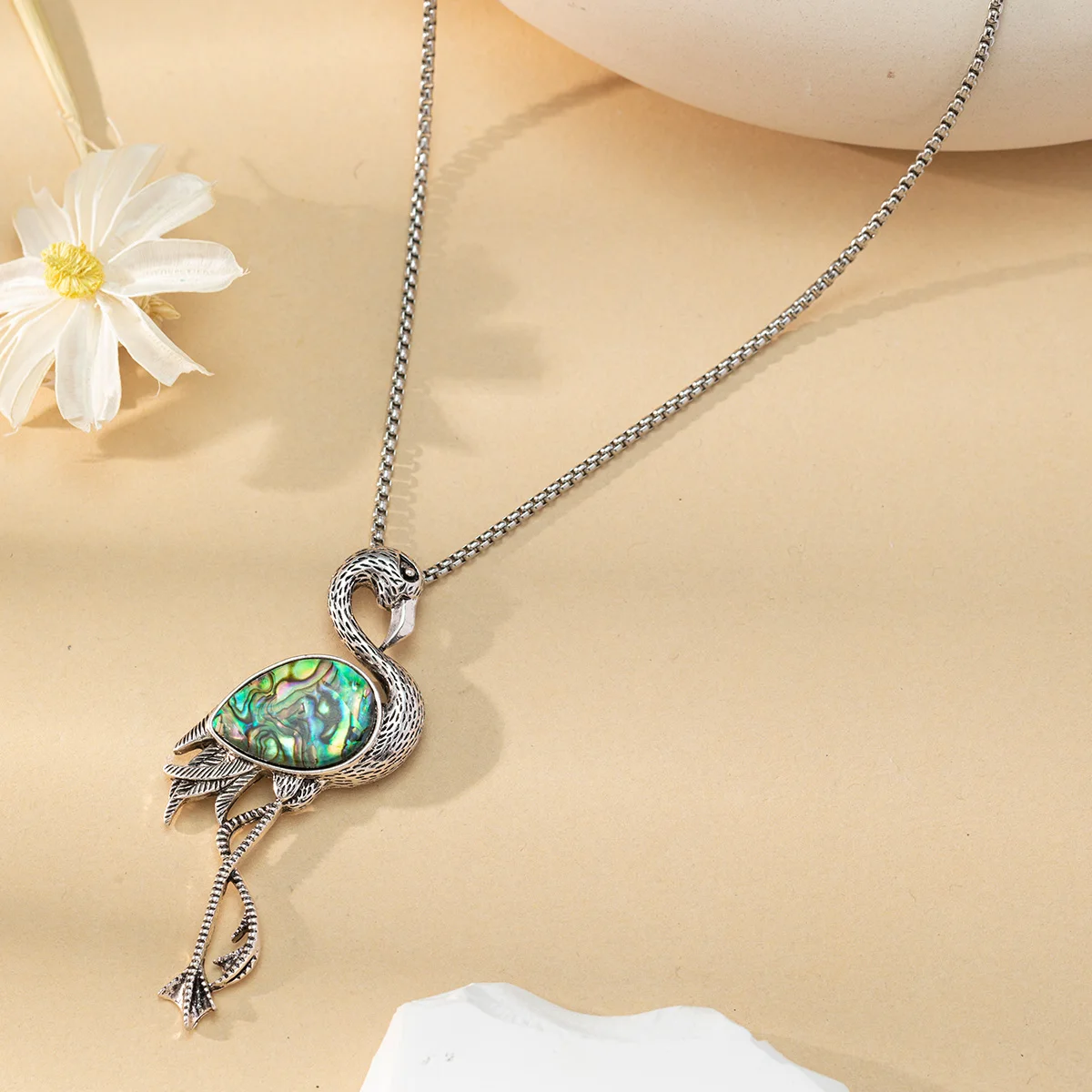 Natural Semiprecious Stone Bule Turquoise Pendant Necklace Sweet and Romantic Valentine's Day Anniversary Gift for Women