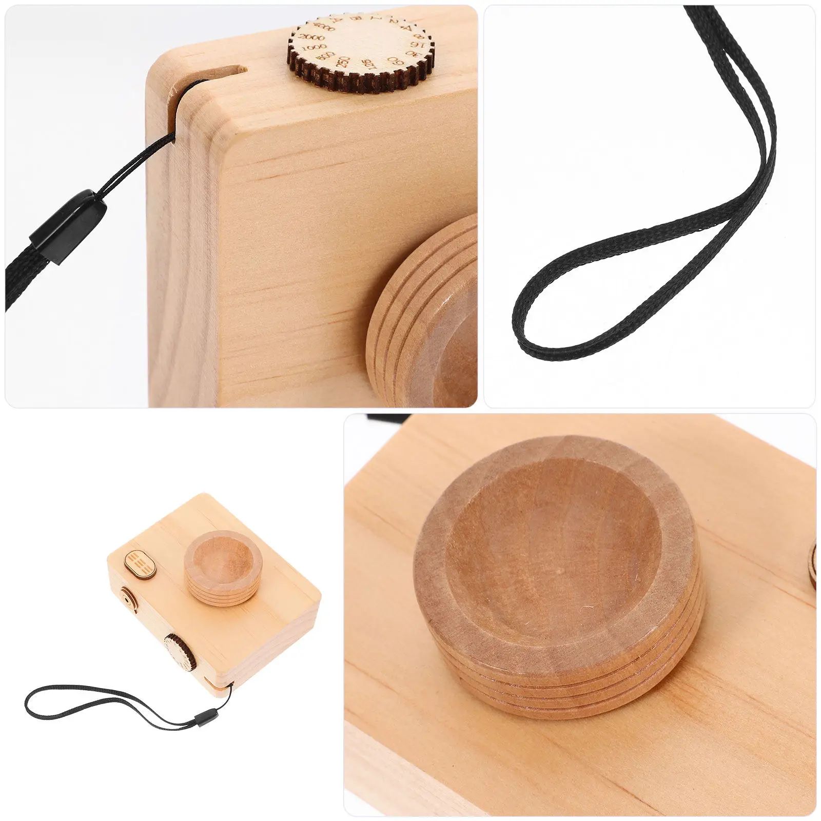 Handcrafted Wooden Camera Box Multifunctional Decorative Storage for Small Items Jewelry Vintage Aesthetic Home Office Party