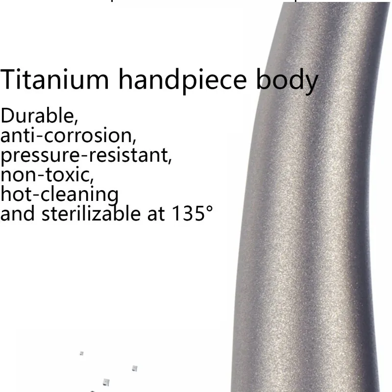 Titanium Legering Tandheelkundige Hoge Snelheid Handstuk Led Lucht Turbine Keramische Lager 4 Gaten Water Spray Tandheelkundige Handstuk Tandarts Tool