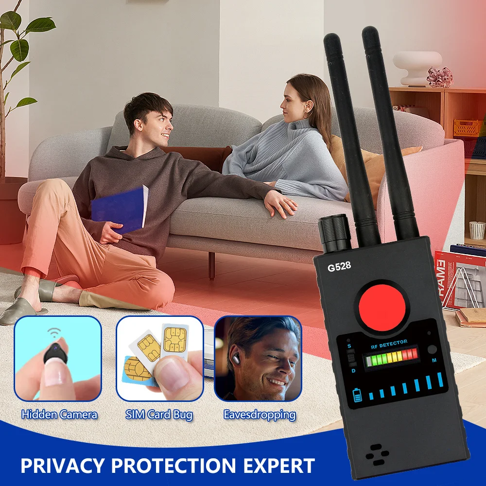 G528 Anti-Spy Hidden Camera Detector Infrared Scanner Wireless RF Signal Detection Bug GSM Audio GPS Tracker Spy-Camera Finder